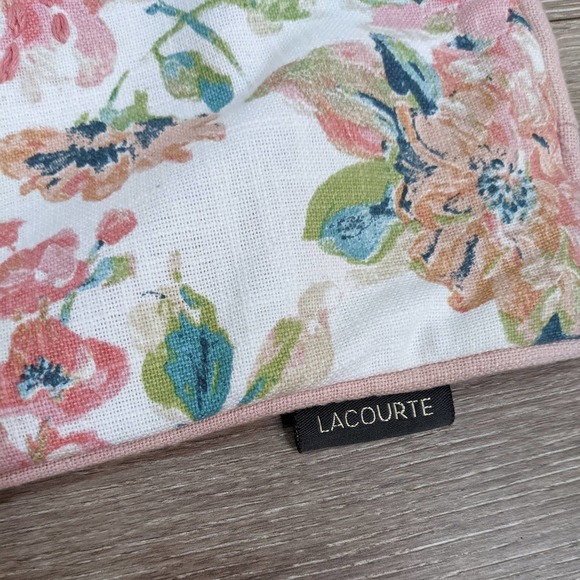 2 Lacourte Julius 14" x 26" Embroidered Floral Throw Pillow Covers Pastel Pink - Picture 5 of 8